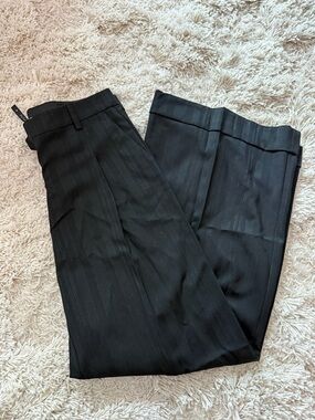 Poleci Black Pinstripe Trousers